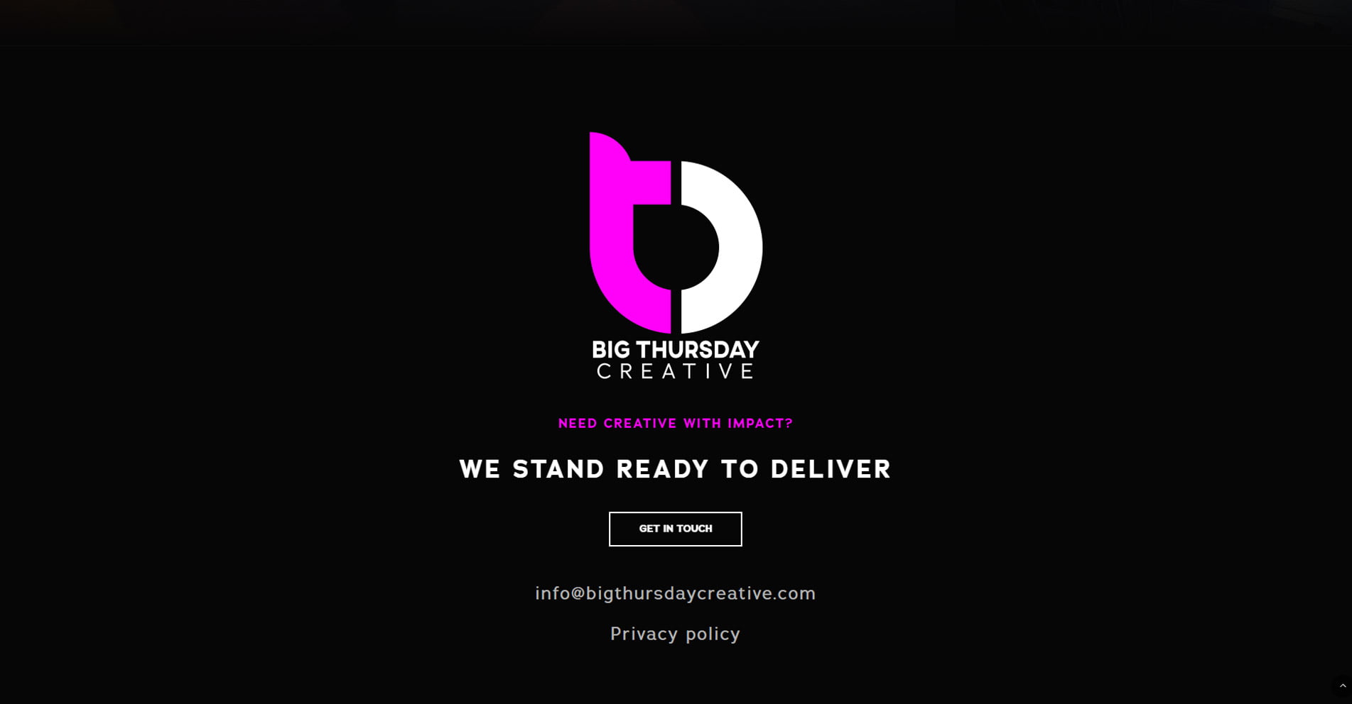 Big Thursday Creative | Designed by HOWiE